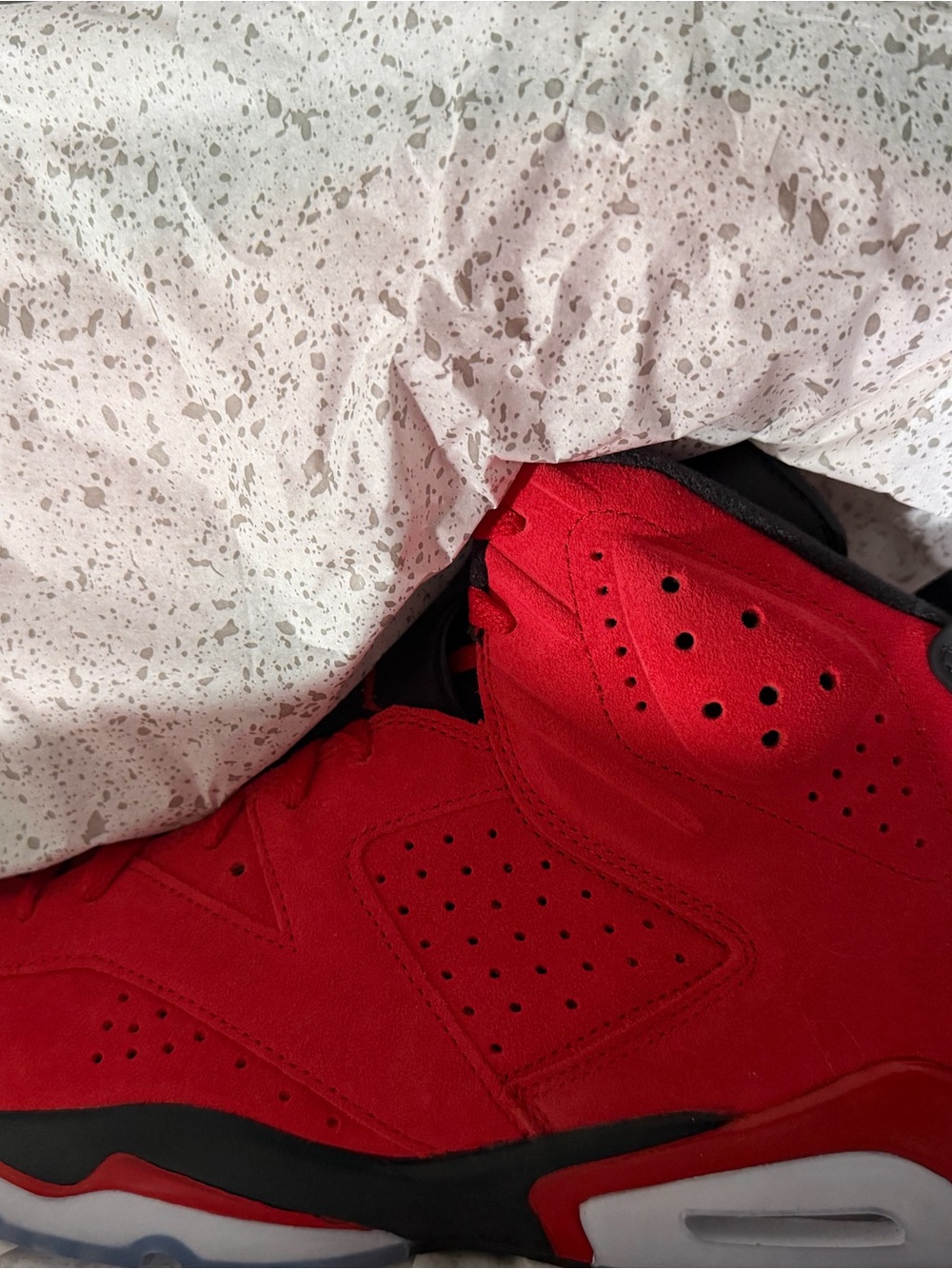 Jordan Men's Red and Black High-Top Sneakers